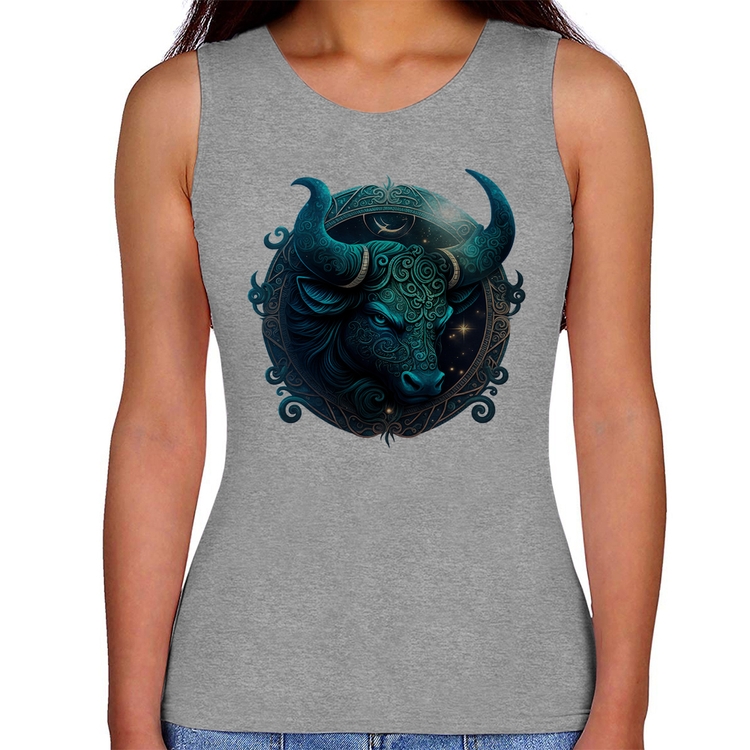 Regata Feminina Touro Sígno - Cinza