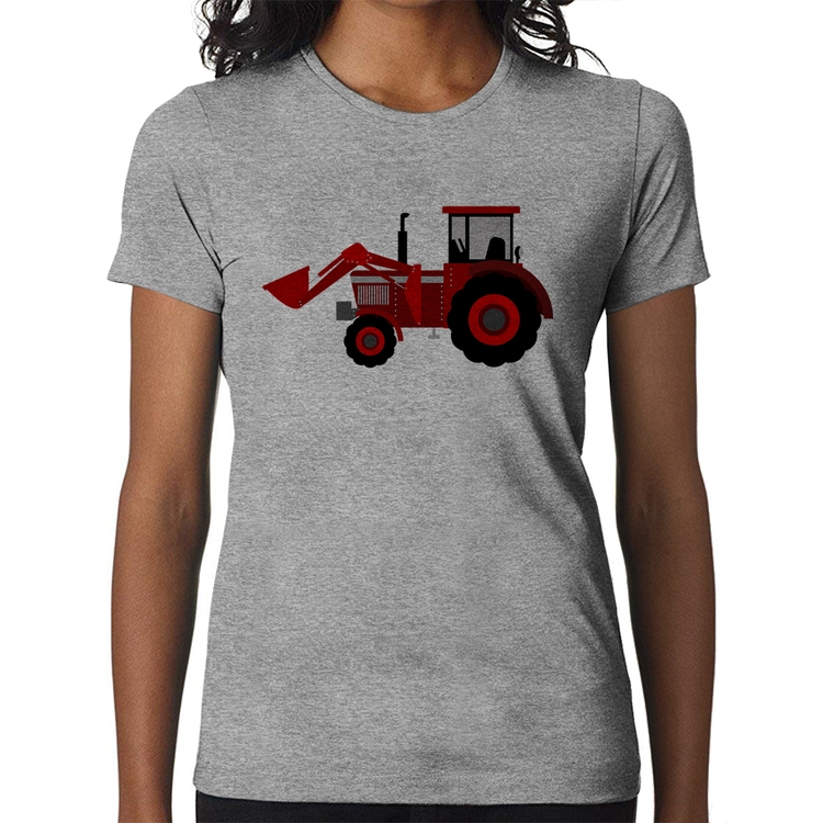 Baby Look Trator - Cinza