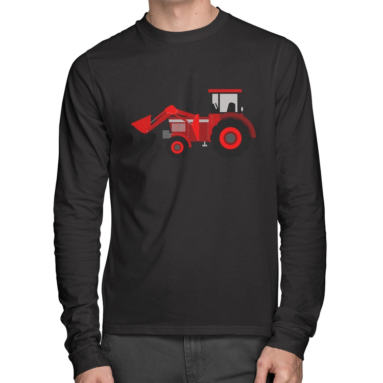 Camiseta Algodão Trator Manga Longa