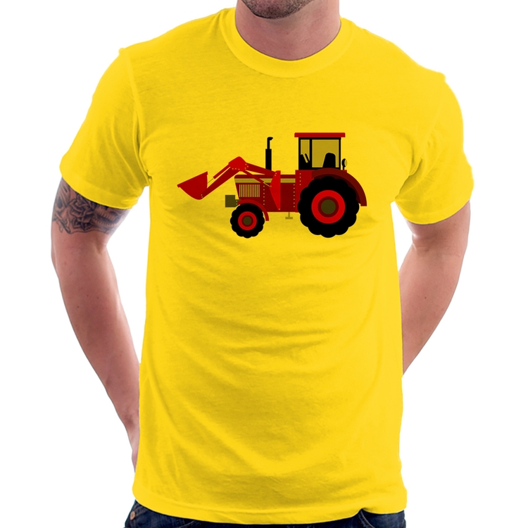 Camiseta Trator - Amarela