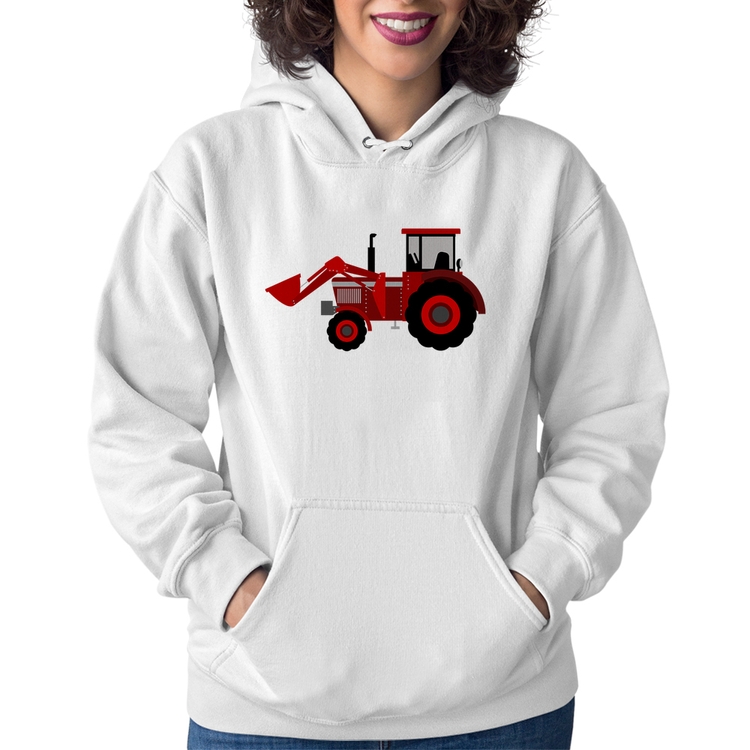 Moletom Feminino Trator - Branco