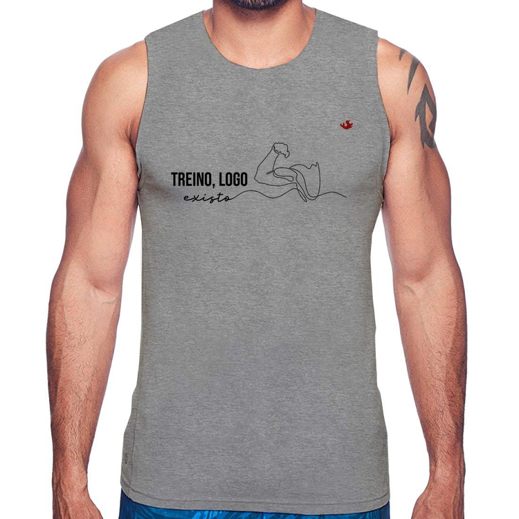 Regata Treino, logo existo - Cinza