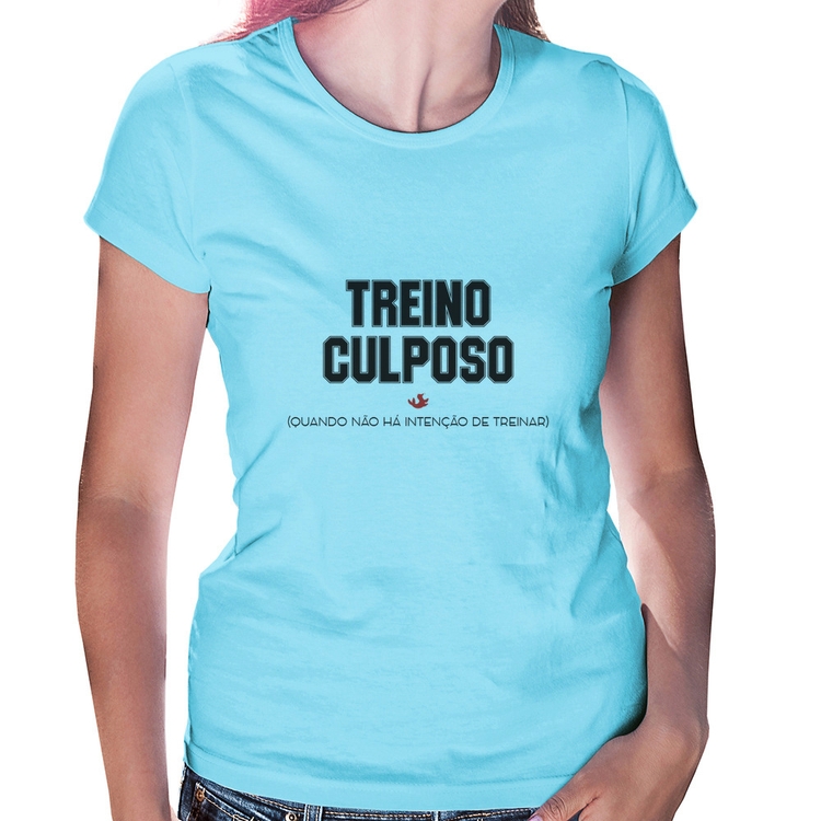 Baby Look Treino Culposo - Azul Bebê