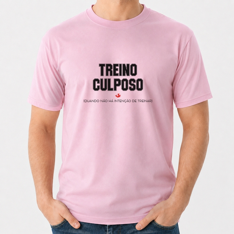 Camiseta Algodão Treino Culposo - Rosa Bebê
