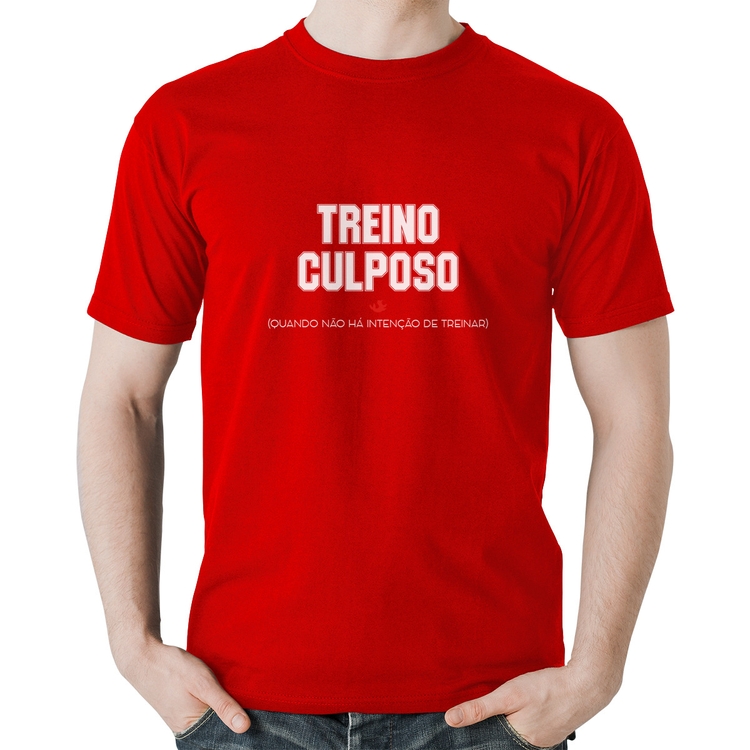 Camiseta Algodão Treino Culposo - Vermelha