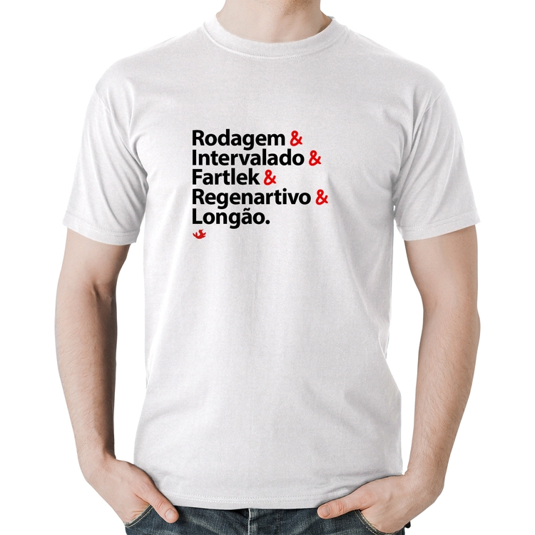 Camiseta Algodão Treinos de Corrida - Branca