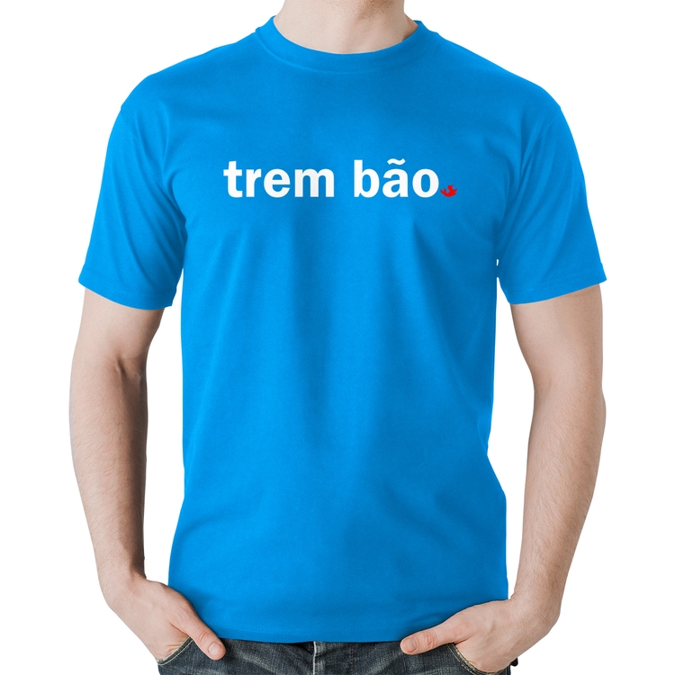 Camiseta Algodão Trem bão - Azul