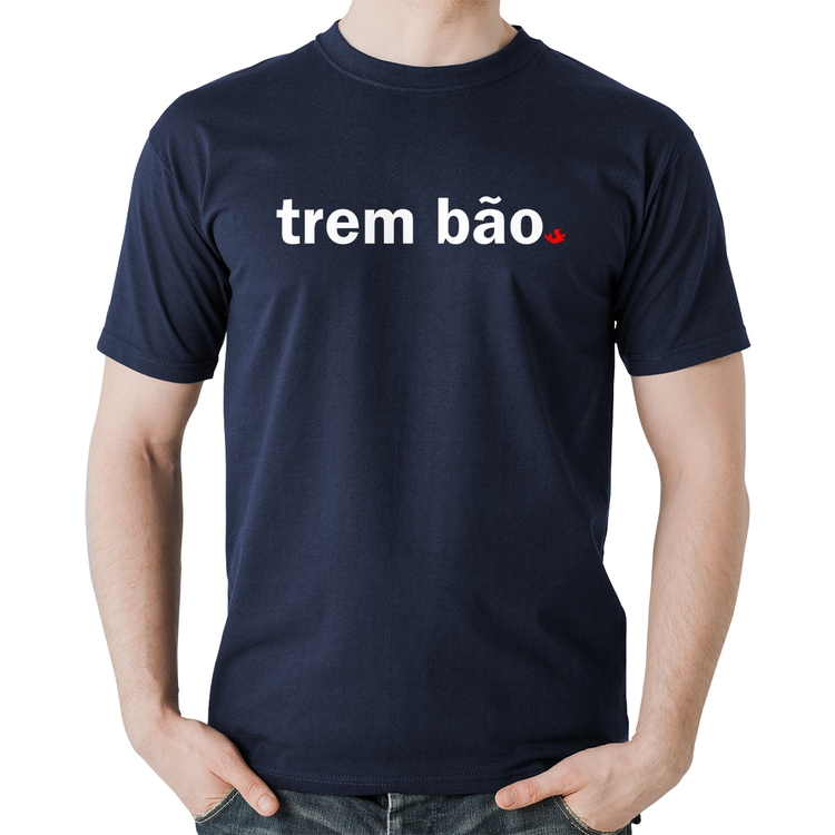 Camiseta Algodão Trem bão - Marinho