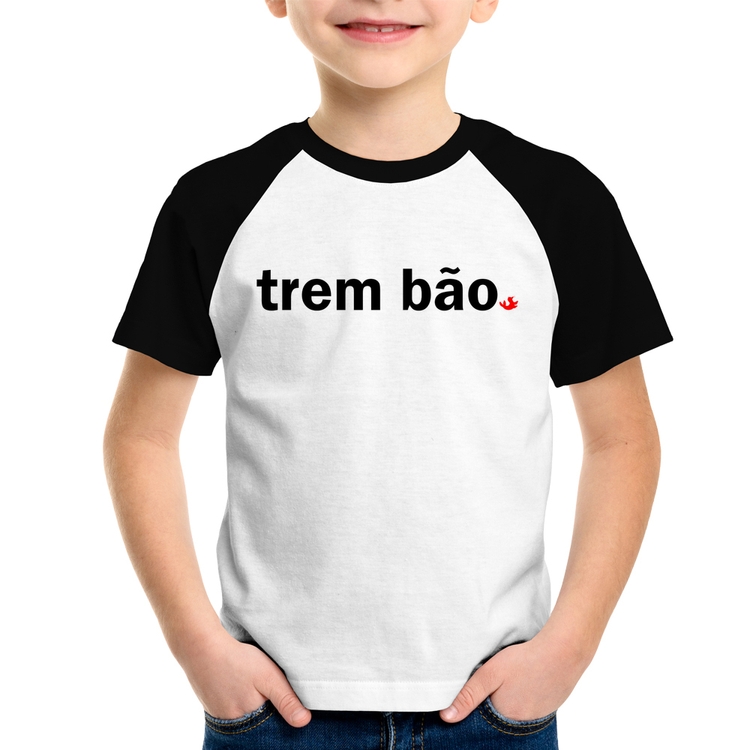 Camiseta Raglan Infantil Trem bão