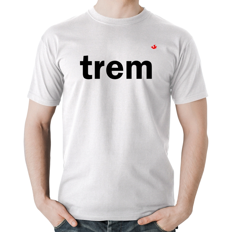 Camiseta Algodão Trem - Branca