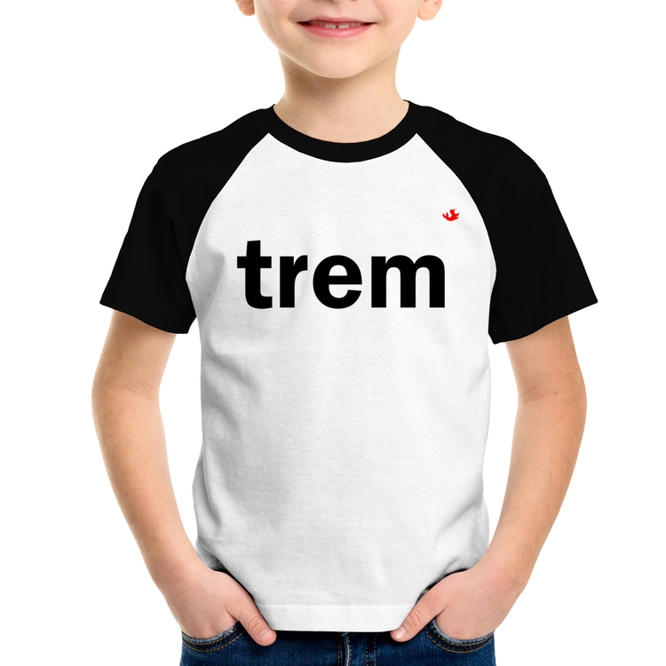 Camiseta Raglan Infantil Trem