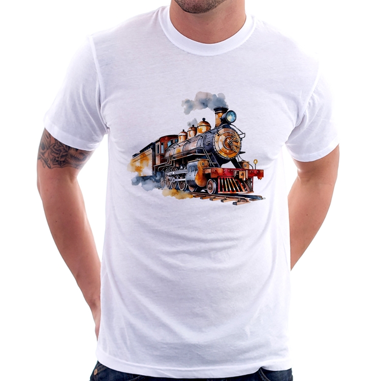 Camiseta Trem Watercolor