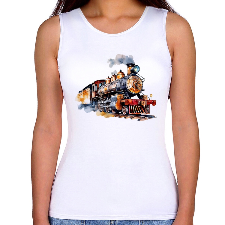 Regata Feminina Trem Watercolor