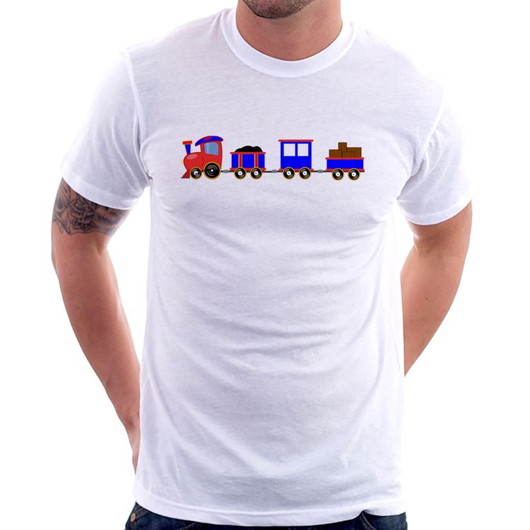 Camiseta Trenzinho Azul