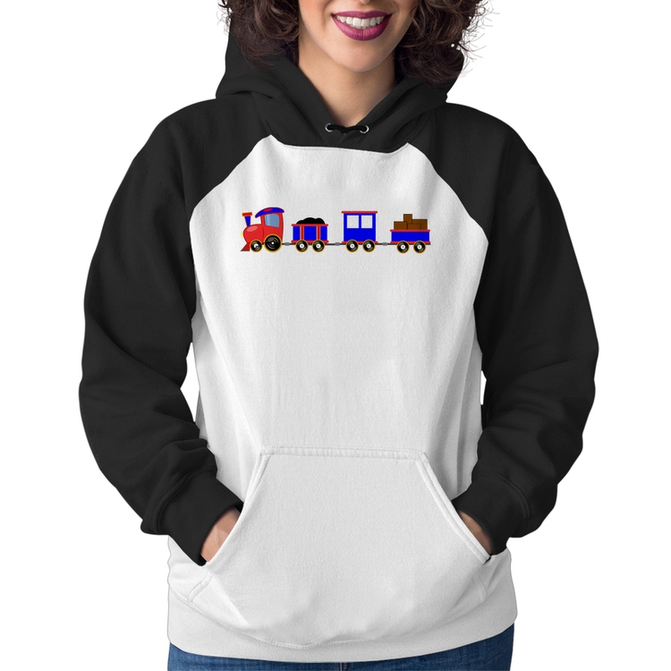 Moletom Feminino Trenzinho Azul
