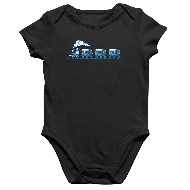 Body Bebê Algodão Trenzinho Brinquedo