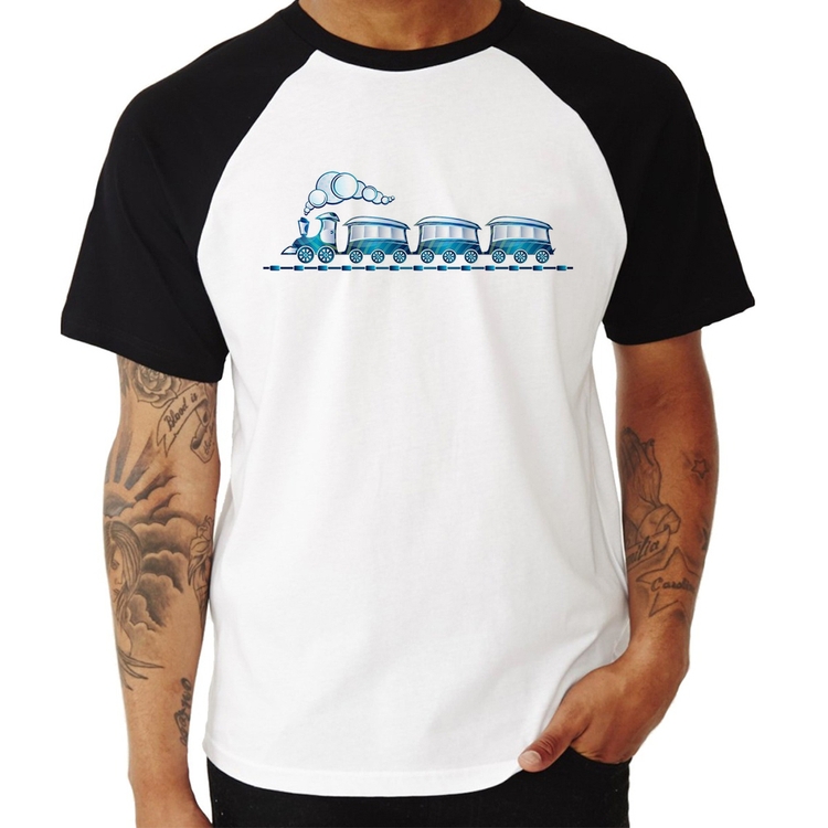 Camiseta Raglan Trenzinho Brinquedo