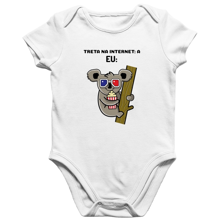 Body Bebê Algodão Treta na internet: A - Branco