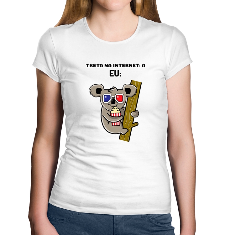 Baby Look Algodão Treta na internet: A - Branca