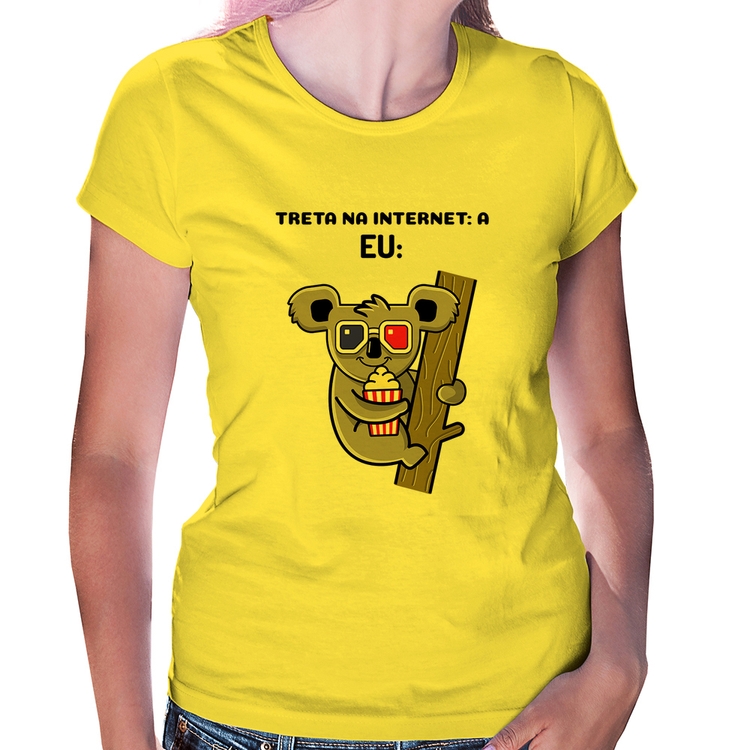 Baby Look Treta na internet: A - Amarela