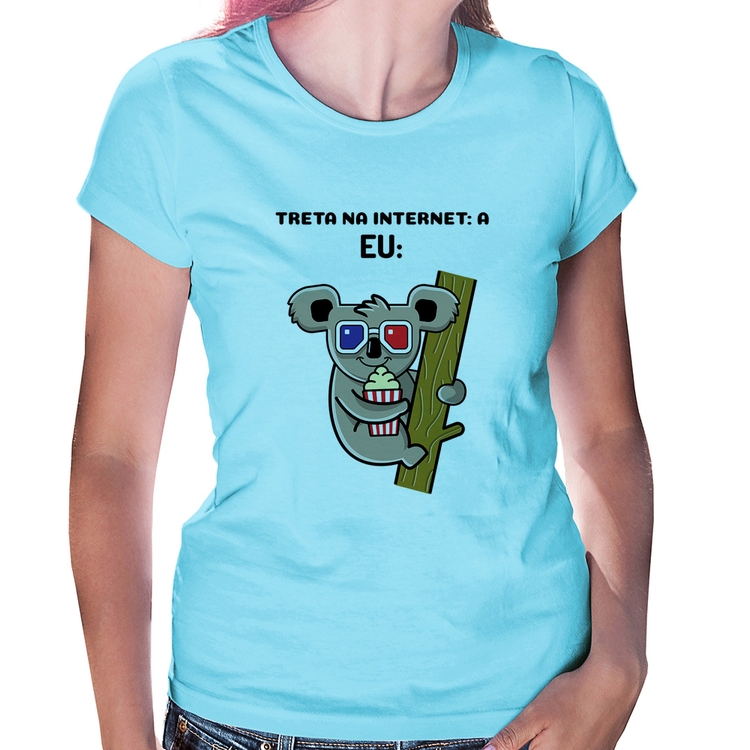 Baby Look Treta na internet: A - Azul Bebê