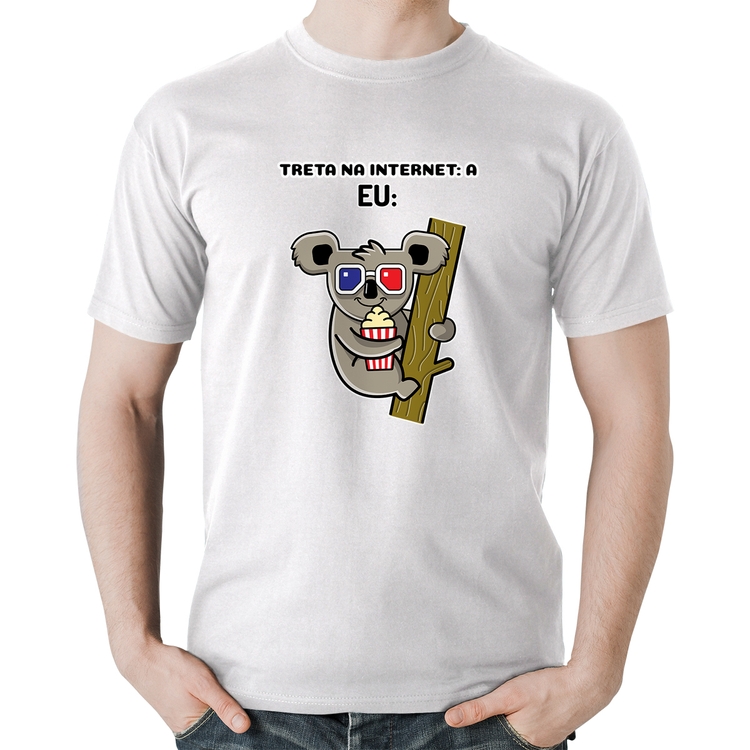 Camiseta Algodão Treta na internet: A - Branca