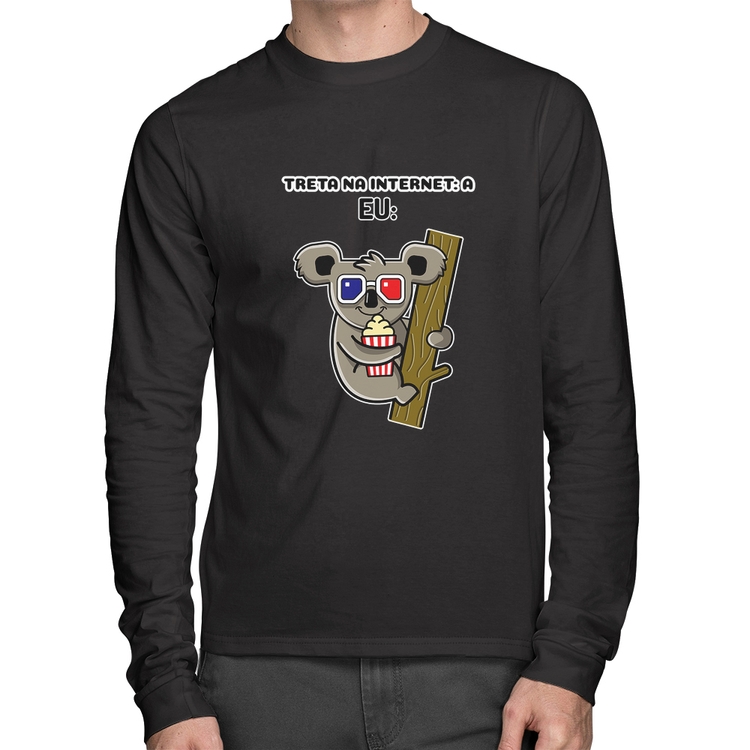 Camiseta Algodão Treta na internet: A Manga Longa