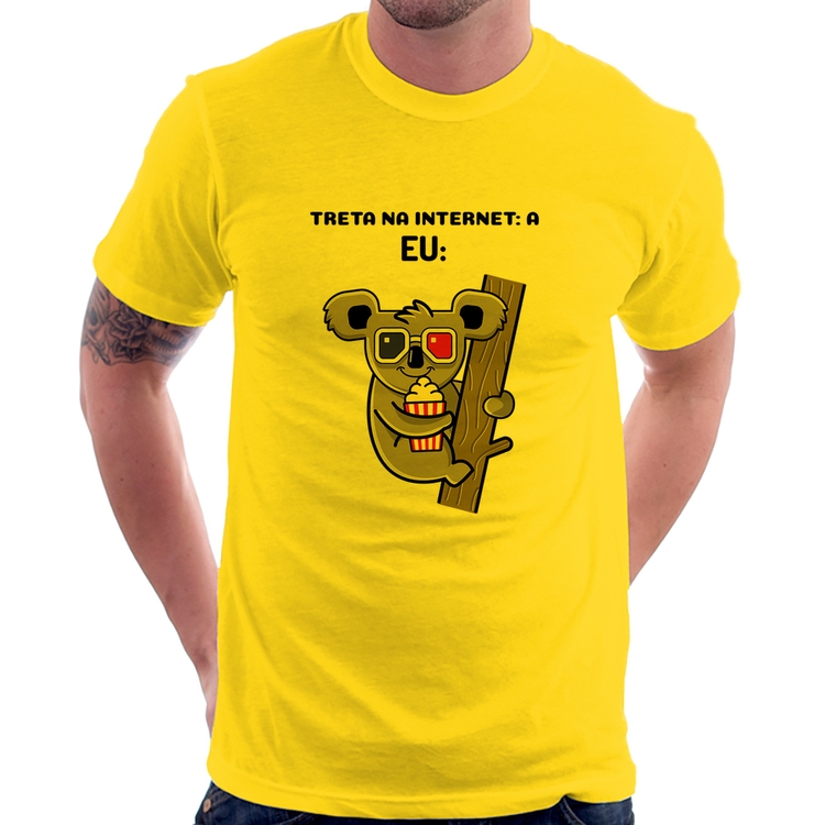 Camiseta Treta na internet: A - Amarela