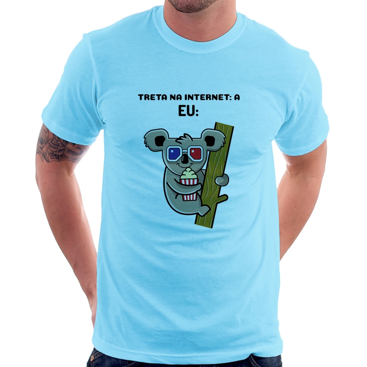 Camiseta Treta na internet: A - Azul Bebê