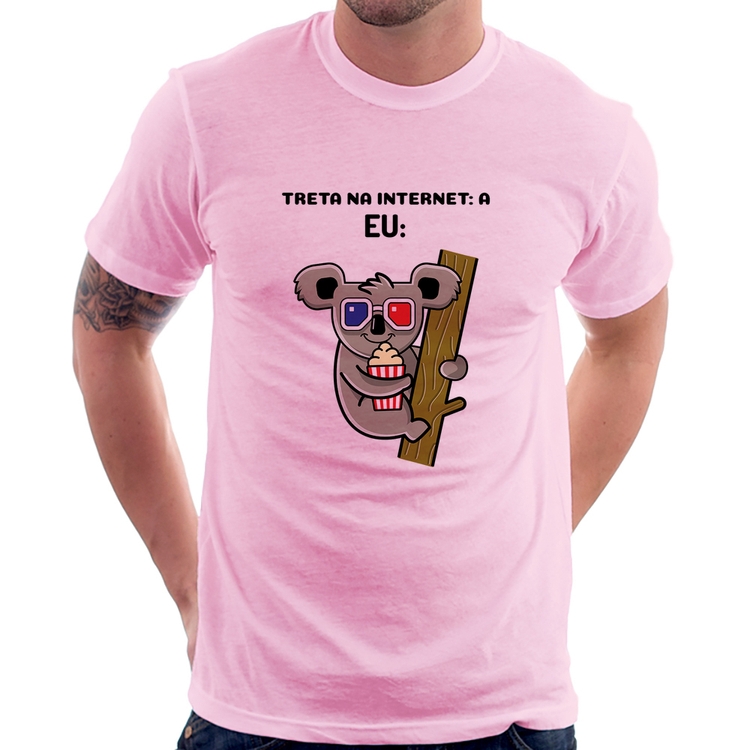 Camiseta Treta na internet: A - Rosa Bebê