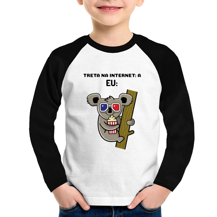 Camiseta Raglan Infantil Treta na internet: A Manga Longa