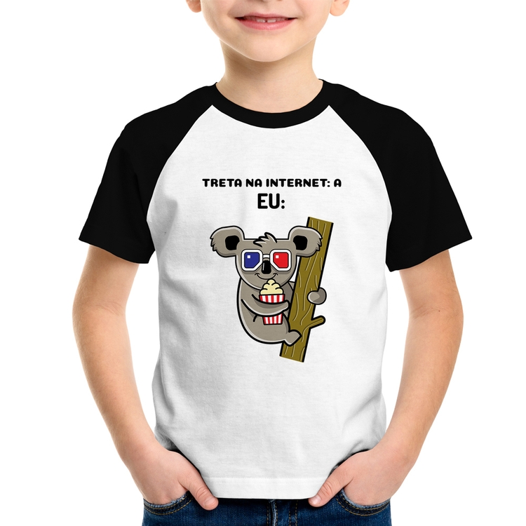 Camiseta Raglan Infantil Treta na internet: A
