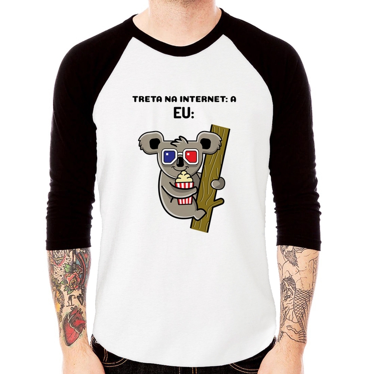 Camiseta Raglan Treta na internet: A Manga 3/4