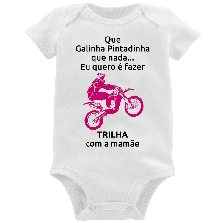 Body Bebê Trilha com a mamãe (moto rosa)