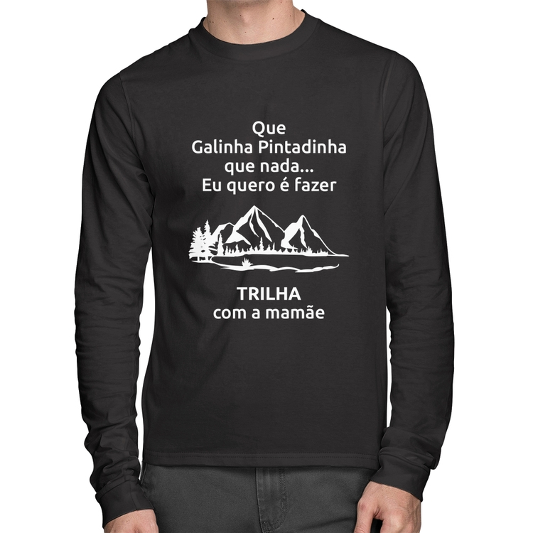 Camiseta Algodão Trilha com a mamãe Trekking Manga Longa