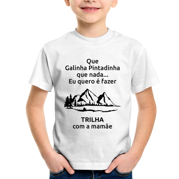 Camiseta Infantil Trilha com a mamãe Trekking