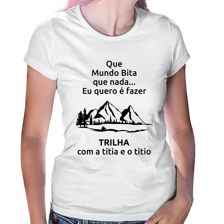 Baby Look Trilha com a titia e o titio Trekking