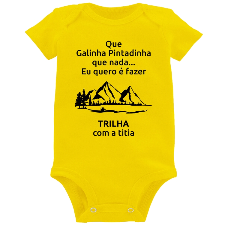 Body Bebê Trilha com a titia Trekking - Amarelo