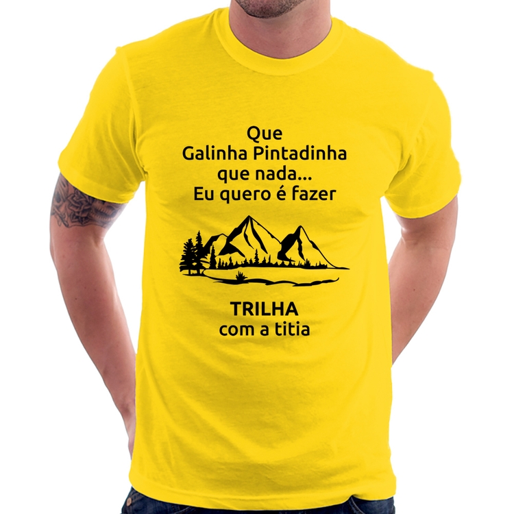 Camiseta Trilha com a titia Trekking - Amarela