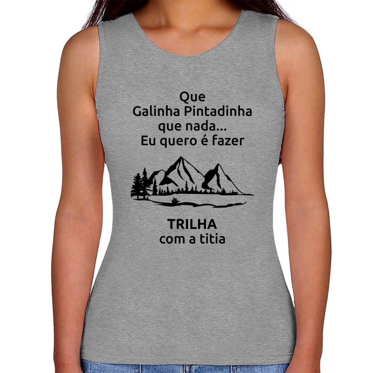 Regata Feminina Trilha com a titia Trekking - Cinza
