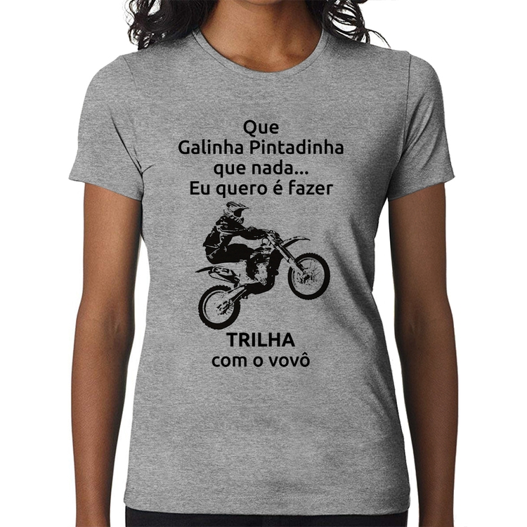 Baby Look Trilha com o vovô - Cinza