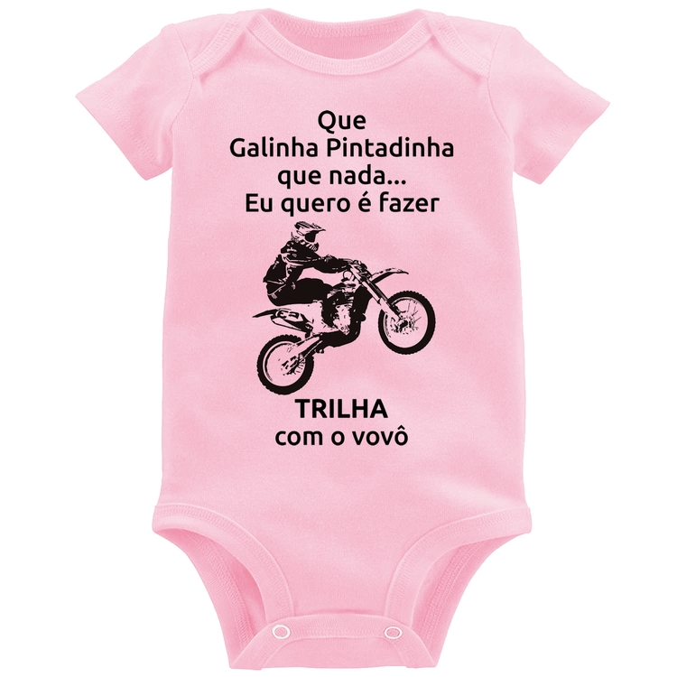 Body Bebê Trilha com o vovô - Rosa Bebê