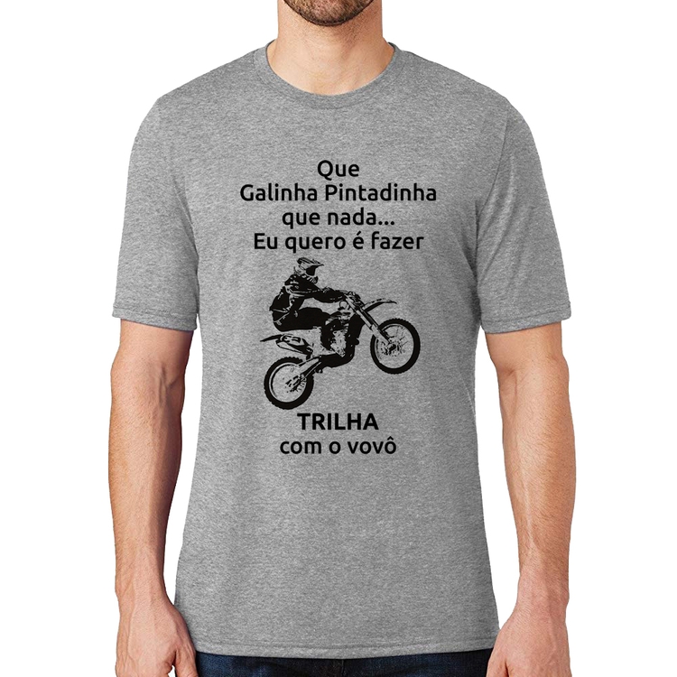 Camiseta Trilha com o vovô - Cinza