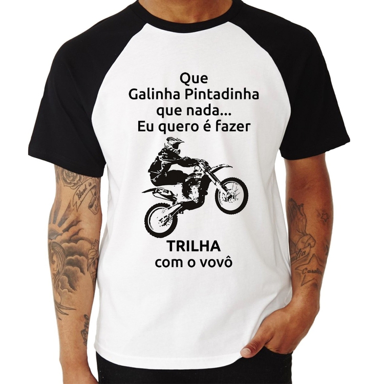 Camiseta Raglan Trilha com o vovô
