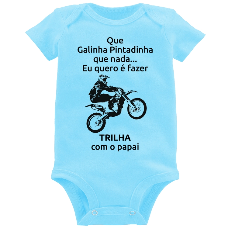 Body Bebê Trilha com o papai - Azul Bebê
