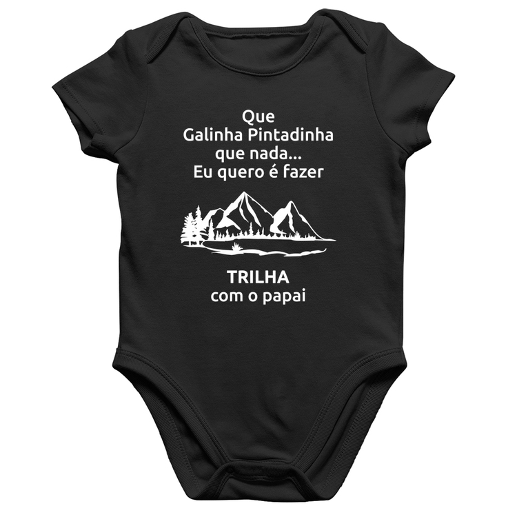 Body Bebê Algodão Trilha com o papai Trekking