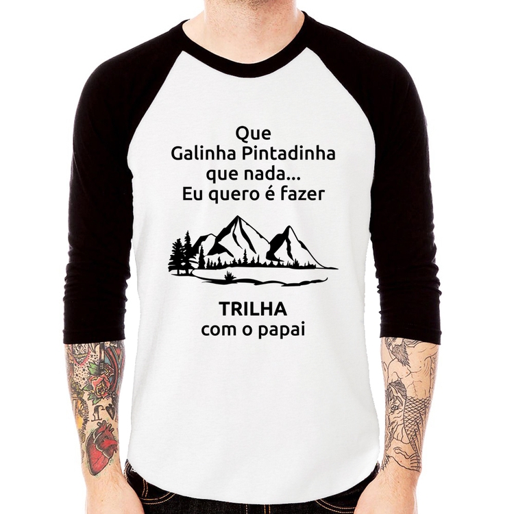 Camiseta Raglan Trilha com o papai Trekking Manga 3/4