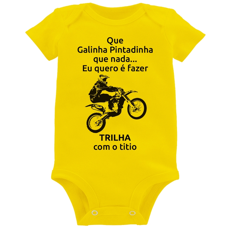 Body Bebê Trilha com o titio - Amarelo