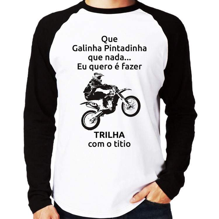 Camiseta Raglan Trilha com o titio Manga Longa