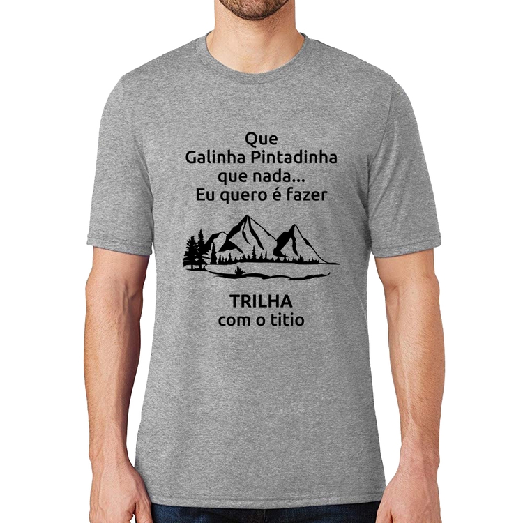 Camiseta Trilha com o titio Trekking - Cinza